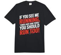 Si me Ves Corriendo Las Cosas han ido Mal Comfort Colors Adult Heavyweight T-Shirt