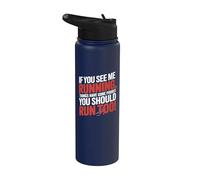 Si me ves corriendo las cosas han ido mal Stainless Steel Insulated Water Bottle