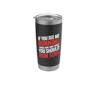Si me ves corriendo las cosas han ido mal Vaso térmico de acero inoxidable de doble pared