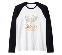 Si mencionas mi Pasado, Jesús retiró los Cargos (Faith Quot) Camiseta Manga Raglan