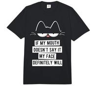 Si mi Boca no lo Dice, mi Cara definitivamente lo hará Gato Comfort Colors Adult Heavyweight T-Shirt