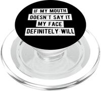 Si mi Boca no lo Dice, mi Cara definitivamente lo hará Gato PopSockets PopGrip para MagSafe