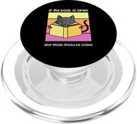 Si mi Libro está Abierto, tu Boca debería cerrarse Gato sarcástico PopSockets PopGrip para MagSafe