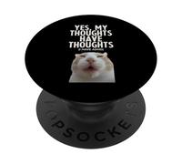 Sí, mis Pensamientos Tienen Pensamientos TDAH Funny Tonto Meme Cat PopSockets PopGrip Adhesivo