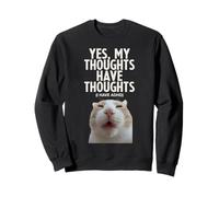 Sí, mis Pensamientos Tienen Pensamientos TDAH Funny Tonto Meme Cat Sudadera