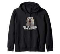 Sí, mis Pensamientos Tienen Pensamientos TDAH Funny Tonto Meme Cat Sudadera con Capucha