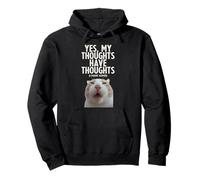 Sí, mis Pensamientos Tienen Pensamientos TDAH Funny Tonto Meme Cat Sudadera con Capucha