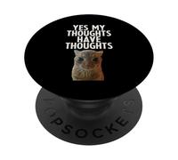 Sí, mis Pensamientos Tienen Pensamientos TDAH Neurodiversidad Gato Divertido PopSockets PopGrip Adhesivo