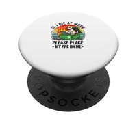 Si Muere en el Trabajo, coloque la Oficina de mi compañero de Trabajo de Perro PPE PopSockets PopGrip Adhesivo