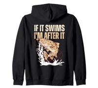 Si Nada, lo busco pescando. Cita Divertida Sudadera con Capucha