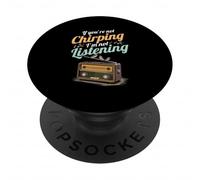 Si no cantas, no te escucho Radio Canto de pájaros PopSockets PopGrip Adhesivo