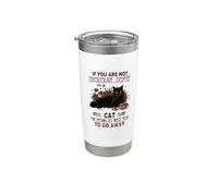 Si no eres café con chocolate o gato Vaso térmico de acero inoxidable de doble pared