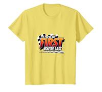 Si no Eres el Primero, Eres el último - Lema de Carreras Camiseta, Niños, Limón, 8 años
