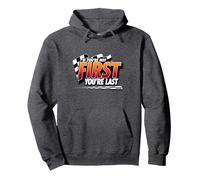 Si no Eres el Primero, Eres el último - Lema de Carreras Sudadera con Capucha, Unisex para Adultos, Jaspeado Oscuro, L