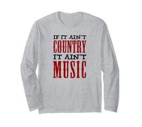 Si no es país no es música Divertido Manga Larga