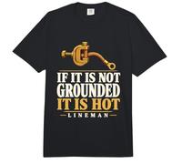 Si no está Conectado a Tierra, es un liniero Caliente Que Pone a Tierra Comfort Colors Adult Heavyweight T-Shirt