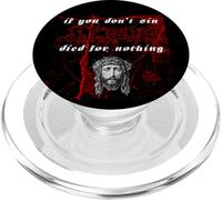 Si no pecas Jesús murió por nada #4 trve Metalero Festival PopSockets PopGrip para MagSafe