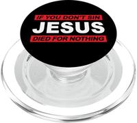 Si no pecas Jesús murió por nada #8 trve Metalero Festival PopSockets PopGrip para MagSafe