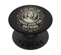 Si no pecas Jesús murió por Nada anticristiano PopSockets PopGrip Adhesivo
