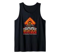 Si no Puedes soportar el Calor Sal de mi Cocina Camiseta sin Mangas