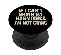 Si no Puedo traer mi armónica, Gracioso PopSockets PopGrip Adhesivo