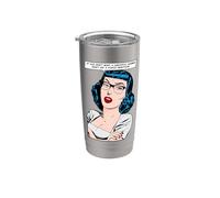Si no quieres una respuesta sarcástica Retro Pop Art Girl Vaso térmico de acero inoxidable de doble pared