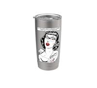 Si no quieres una respuesta sarcástica Retro Pop Art Girl Vaso térmico de acero inoxidable de doble pared