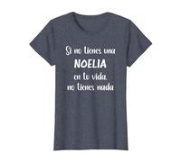 Si no Tienes una Noelia en tu Vida, no Tienes Noelia Camiseta, Mujer, Azul Jaspeado, M