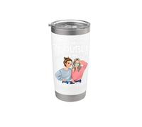 Si nos metemos en problemas, es mi culpa Besties que la escuché Vaso térmico de acero inoxidable de doble pared