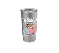 Si nos metemos en problemas, es mi culpa Besties que la escuché Vaso térmico de acero inoxidable de doble pared