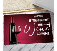 Si Olvidaste El Vino, Vete A Casa Felpudos Material Resistente Felpudo Entrada Atrapapolvo Alfombra Baño para Exterior Accesorios para El Hogar Hogar 40 X 60Cm