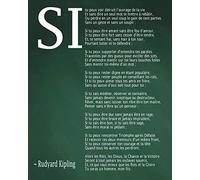 Si par Rudyard Kipling Poème en Français (21cm x 30cm, Green)