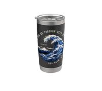 Si pasas por aguas profundas estaré contigo Isaías 43:2 Vaso térmico de acero inoxidable de doble pared