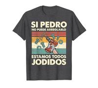 Si Pedro No Puede Repararlo - Español Camiseta, Hombre, Jaspeado Oscuro, 5XL