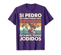 Si Pedro No Puede Repararlo - Español Camiseta, Hombre, Morado, 3XL