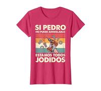 Si Pedro No Puede Repararlo - Español Camiseta, Mujer, Rojo Jaspeado, L