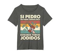 Si Pedro No Puede Repararlo - Español Camiseta, Mujer Tallas Grandes, Asfalto, 3XL Grande