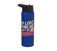 Si Perdido Encuéntrame En Bingo Funny Bingo Stainless Steel Insulated Water Bottle