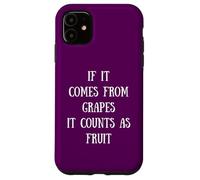 Si proviene de Uvas, Cuenta como Fruta - Wine Lover Mom Carcasa para iPhone 11