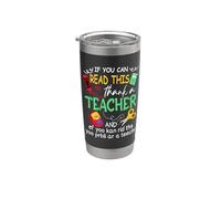 Si puedes leer esto, agradece a un maestro y Ef Youu Kan Rid Vaso térmico de acero inoxidable de doble pared