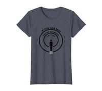 Si Puedes Leer Esto, estás Demasiado Cerca Camiseta, Mujer, Azul Jaspeado, XS