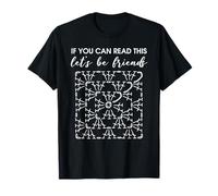 Si Puedes Leer Esto, Seamos Amigos Crochet Camiseta