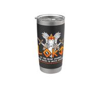 Si quieres un cambio tienes que ver con las valquirias de mitología vikinga Vaso térmico de acero inoxidable de doble pared
