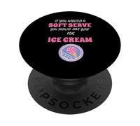 Si Quieres un Servicio Suave, ve a Conseguir Helado Divertido Voleibol PopSockets PopGrip Adhesivo