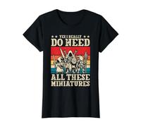 Sí, Realmente Necesito Todas Estas miniaturas Wargamer Mesa Camiseta gráfica económica, Mujer, Negro, S