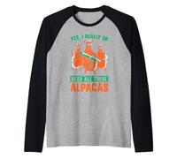 Sí, realmente necesito todos estos amantes de las llamas alpacas Camiseta Manga Raglan