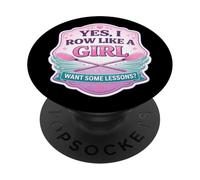 Sí, Remo como una Chica Quiero Algunas lecciones Equipo de Remo Divertido PopSockets PopGrip Adhesivo
