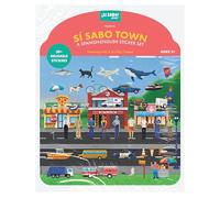 Sí Sabo Town: A Bilingual Reusable Sticker Play Set: Learn Spanish-English Language Skills with 30+ Reusable Stickers and 2 Fold-Out Play & Go Scenes (Si Sabo Sticker Books for Kids)