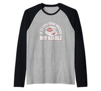Si se Ajusta a su Entrenamiento de nutrición en el Gimnasio de croquetas Macros Boy Camiseta Manga Raglan