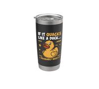 Si se cuestionan como un pato, probablemente lo necesite pato de goma Vaso térmico de acero inoxidable de doble pared